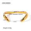 Asymmetrical Geometric Original Design Electroplated Stainless Steel Bracelet