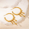 Asymmetrical Shape Titanium Steel Electroplated Women's Earrings