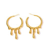 Asymmetrical Shape Titanium Steel Electroplated Women's Earrings