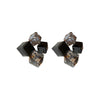 Asymmetrical Square Artificial Crystal Earrings For Women Silver Needle Geometric Electroplated