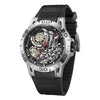 Automatic Mechanical Men's Watch With Silicone Strap Alloy Case Sapphire Crystal Glass Mirror Round Dial