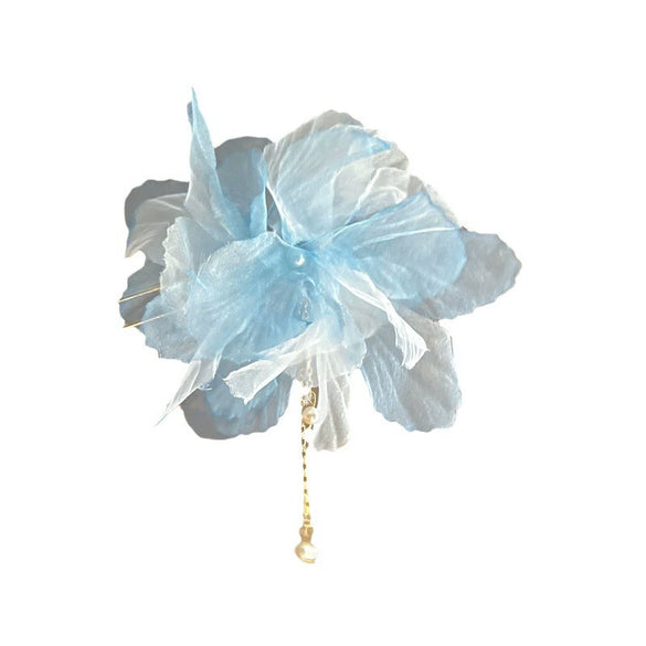 Autumn And Winter Flower Pearl Tassel Hairpin Alloy Electroplated Retro Ancient Style Design All Match Hair Accessories For Women