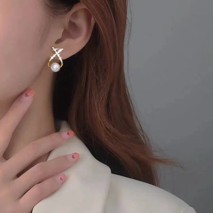 Fashion Geometric Plating Alloy No Inlaid Earrings Ear Studs