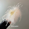Autumn And Winter Super Fairy Ostrich Feather Hair Clip Handmade Niche Design High Grade Sense Grab Clip For Women