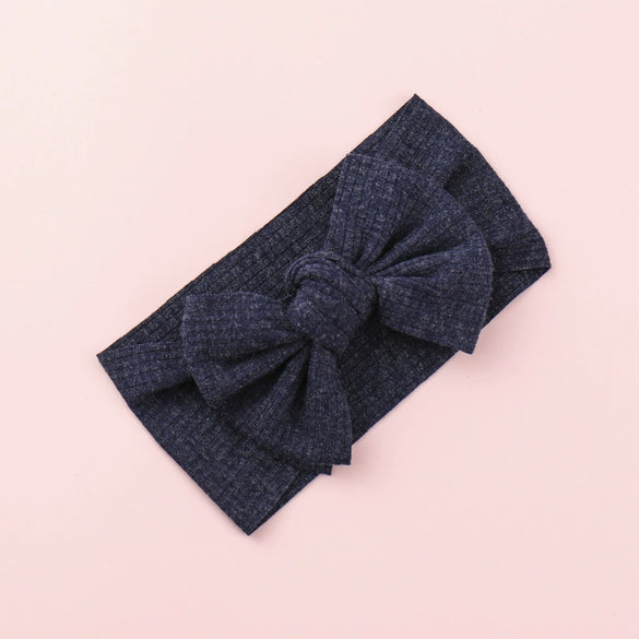 Baby Girls Hairbands Cloth Knitted Handmade Pit Strip Bow Style