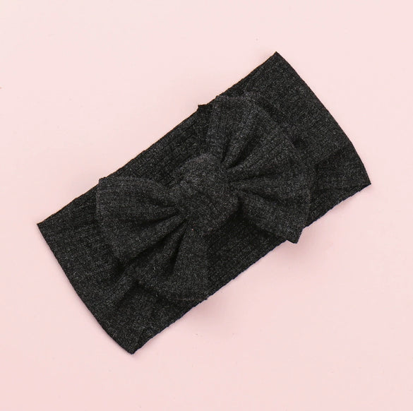 Baby Girls Hairbands Cloth Knitted Handmade Pit Strip Bow Style