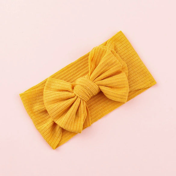 Baby Girls Hairbands Cloth Knitted Handmade Pit Strip Bow Style