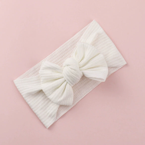 Baby Girls Hairbands Cloth Knitted Handmade Pit Strip Bow Style