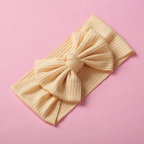 Baby Girls Hairbands Cloth Knitted Handmade Pit Strip Bow Style