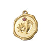 Baby Pendant Necklace Stainless Steel Geometric Palm And Foot Jewelry Accessories With Diamonds Electroplated