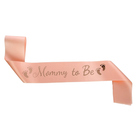 Baby Shower Expectant Mother Polyester Ribbon Etiquette Belt With Hot Stamping