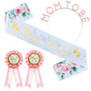 Baby Welcome School Hair Band Ribbon Electroplated Badge Suit Cute Style Unisex With Letters Numbers Text