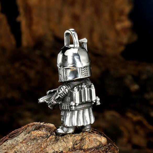 Backpack Astronaut Pendant Necklace Stainless Steel Geometric Casting For Men And Women