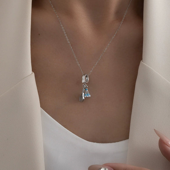 Badminton Clavicle Chain Women's Fashion Light Luxury Titanium Steel And Copper Heart Shape Electroplating Design