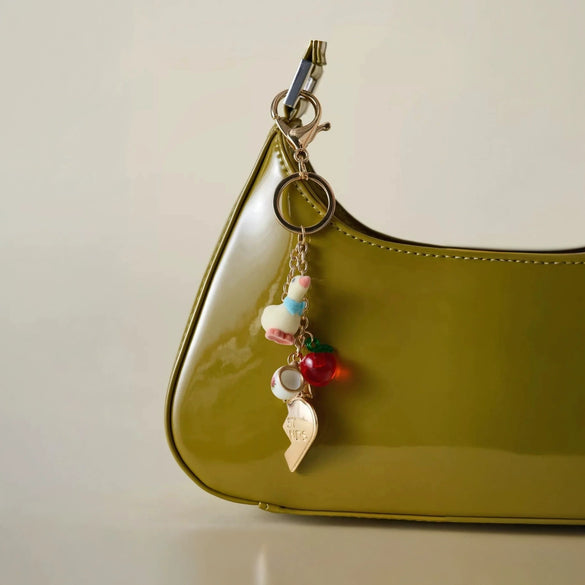 Bag Accessory Alloy Luggage Charms Geometric Cherry Electroplated