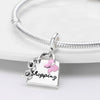 Bag Charm Beads Perfume Lipstick High Heels Shape White Copper Silver Plated Dripping Oil Original Design