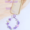 Bag Hanging Ornaments Plastic Resin Beaded Mixed Mobile Phone Chain With Love Water Drops Bell Pattern And Electroplating Treatment