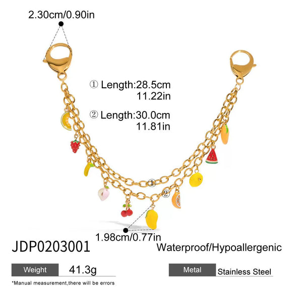 Bag Pendant Stainless Steel Pearl Bow Love Fruit Minimalist Jewelry With Electroplating