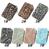 Bag Pu Leather Striped Woven Pattern Folding Card Bag For Women