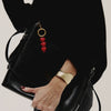 Bag Strap Accessories Alloy Heart Shaped With Pearl Electroplated