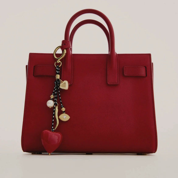 Bag Strap Accessories Alloy Heart Shaped With Pearl Electroplated
