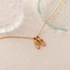 Ballet Shoe Necklace Mixed Gemstone Setting Copper Electroplated For Women