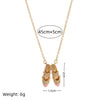 Ballet Shoe Necklace Mixed Gemstone Setting Copper Electroplated For Women