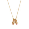 Ballet Shoe Necklace Mixed Gemstone Setting Copper Electroplated For Women