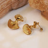 Ballet Style High End Light Luxury Women's Earrings Stainless Steel Electroplated