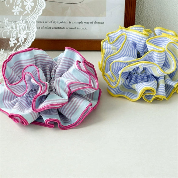 Ballet Style Multilayer Striped Fabric Handmade Hair Ring