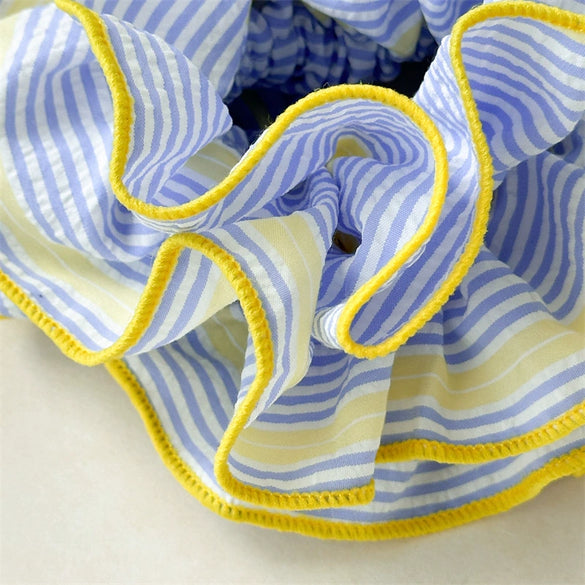 Ballet Style Multilayer Striped Fabric Handmade Hair Ring