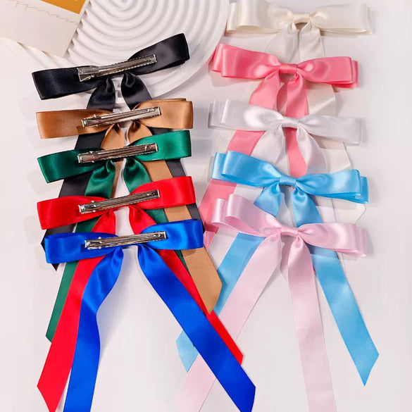 Ballet Style Polyester Fiber Doublelayer Bow Handmade Hairpin Women's Hair Accessories