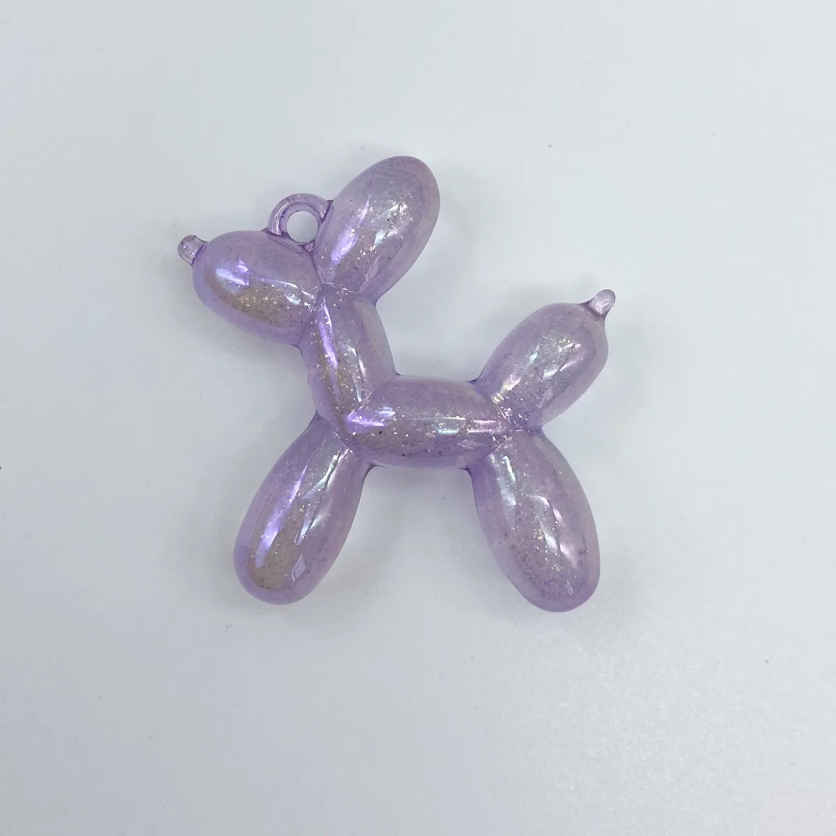 Balloon Dog Acrylic Handmade DIY Hanging Hole Car Hanging Pendant Jewelry Accessories Internet Red Onion Powder Dazzle White Mobile Phone Chain Material