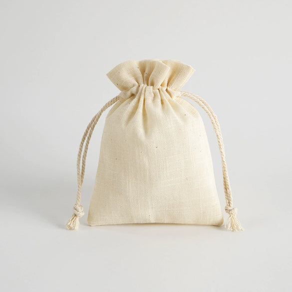 Bamboo Cotton Drawstring Storage Jewelry Flannel Bag