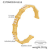 Bamboo Inlaid Bead Creative Temperament Bracelet Stainless Steel Shell Beads Geometric Electroplated