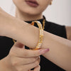 Bamboo Inlaid Bead Creative Temperament Bracelet Stainless Steel Shell Beads Geometric Electroplated