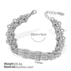 Bamboo Necklace And Bracelet Set 316L Stainless Steel Electroplated Fashion Style