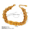 Bamboo Necklace And Bracelet Set 316L Stainless Steel Electroplated Fashion Style