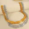 Bamboo Necklace And Bracelet Set 316L Stainless Steel Electroplated Fashion Style