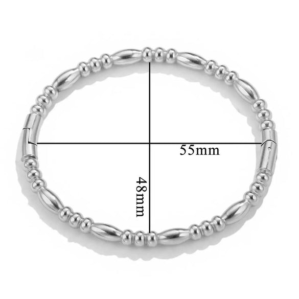 Bamboo Style Stainless Steel Electroplated Female Bracelet