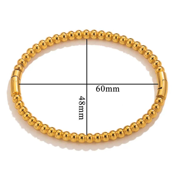 Bamboo Style Stainless Steel Electroplated Female Bracelet