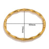 Bamboo Style Stainless Steel Electroplated Female Bracelet