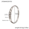 Bamboo Zircon Bracelet 316L Stainless Steel 18K Gold Plated Geometric Jewelry