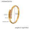 Bamboo Zircon Bracelet 316L Stainless Steel 18K Gold Plated Geometric Jewelry