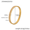 Bamboo Zircon Bracelet 316L Stainless Steel 18K Gold Plated Geometric Jewelry