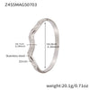 Bamboo Zircon Bracelet 316L Stainless Steel 18K Gold Plated Geometric Jewelry
