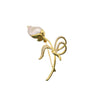 Baroque Brooch Natural Freshwater Pearl Geometric 18K Gold Electroplated