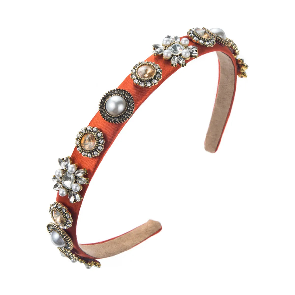 Baroque Butterfly Rhinestone Pearl Headband Female Simple Headband