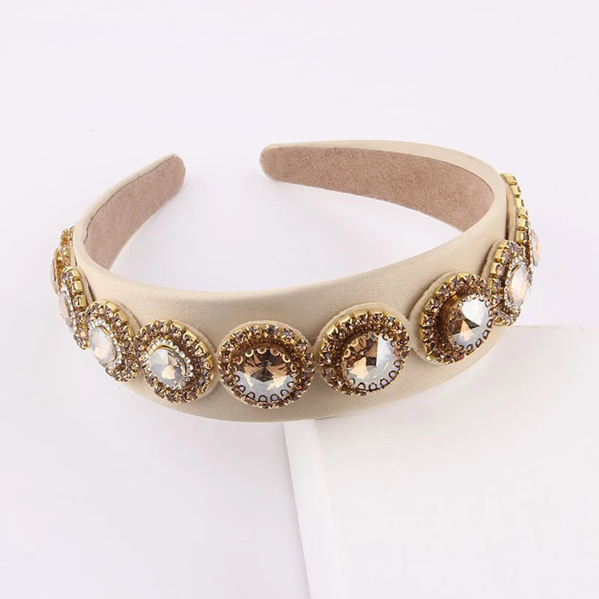 Baroque Color Rhinestone Wide Brim Headband