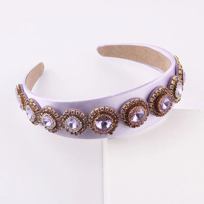 Baroque Color Rhinestone Wide Brim Headband